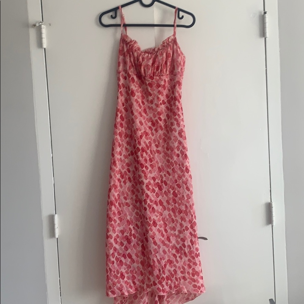 Vintage floral pink mid dress 90’s